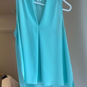 Wilfred Asymmetrical Blue Sleeveless Blouse